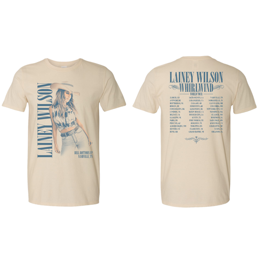 DISCONTINUED AM- Lainey Wilson Whirlwind Tour Date Tee